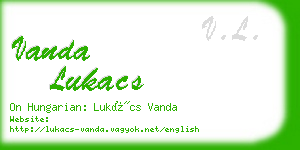 vanda lukacs business card